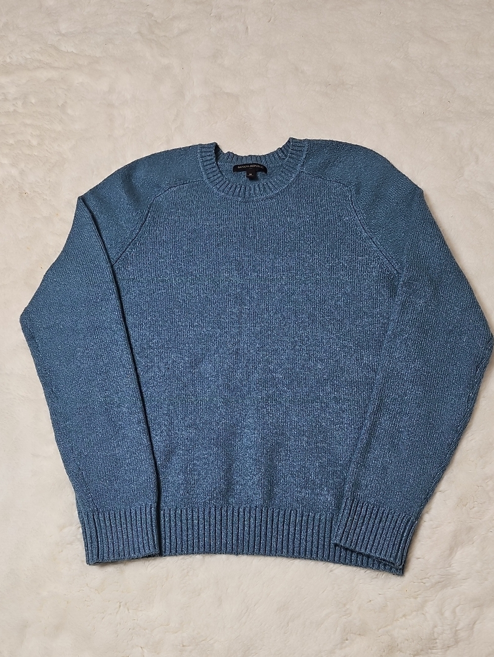Banana Republic Men's Crewneck Sweater in Teal Blue